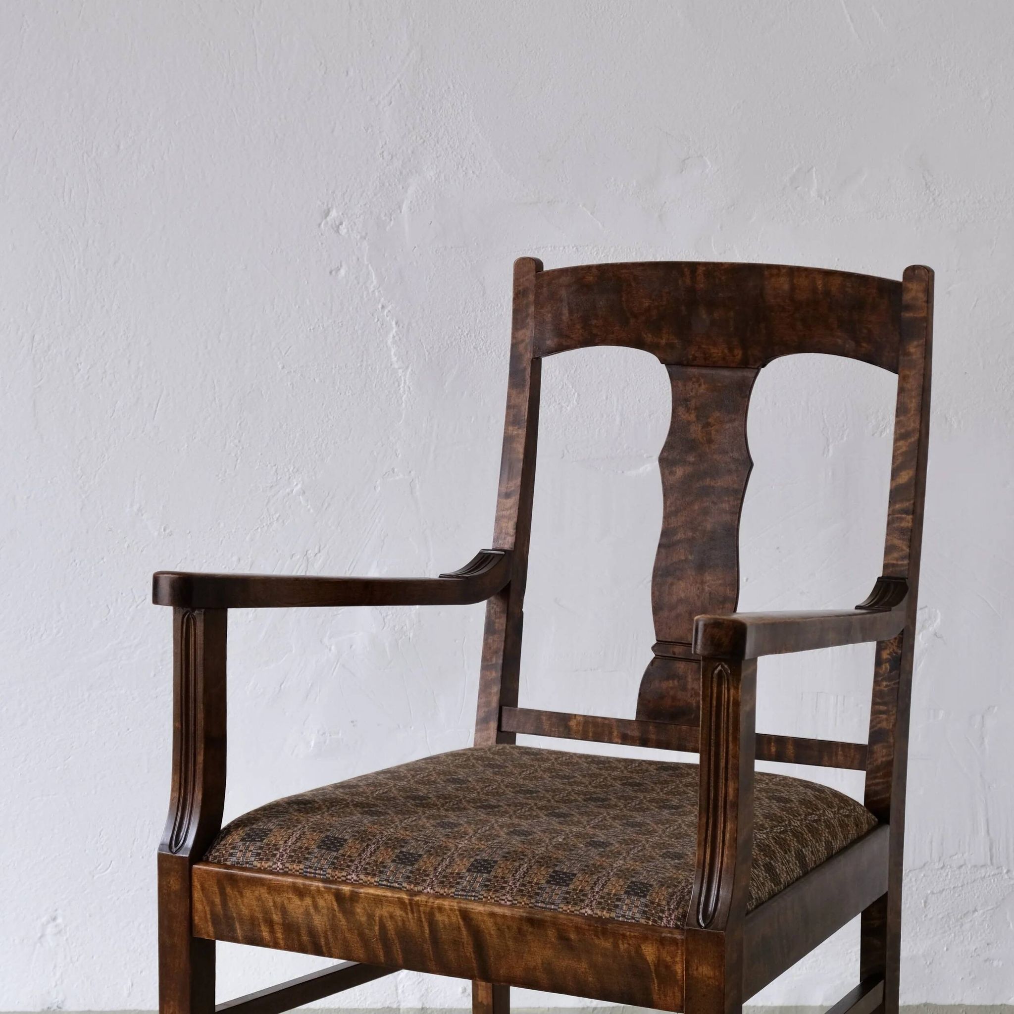 Biedermeier satin birch armchairs | Sweden | set of 2