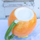 Pitcher in an orange-shaped slurry