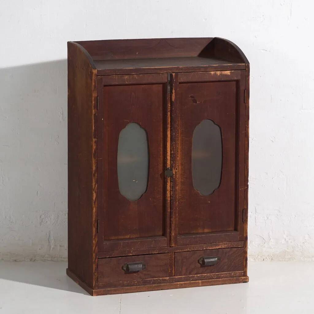Japanese kodansu side cabinet with glass doors, early Taishō-Showa period (circa 1915-1940) #30