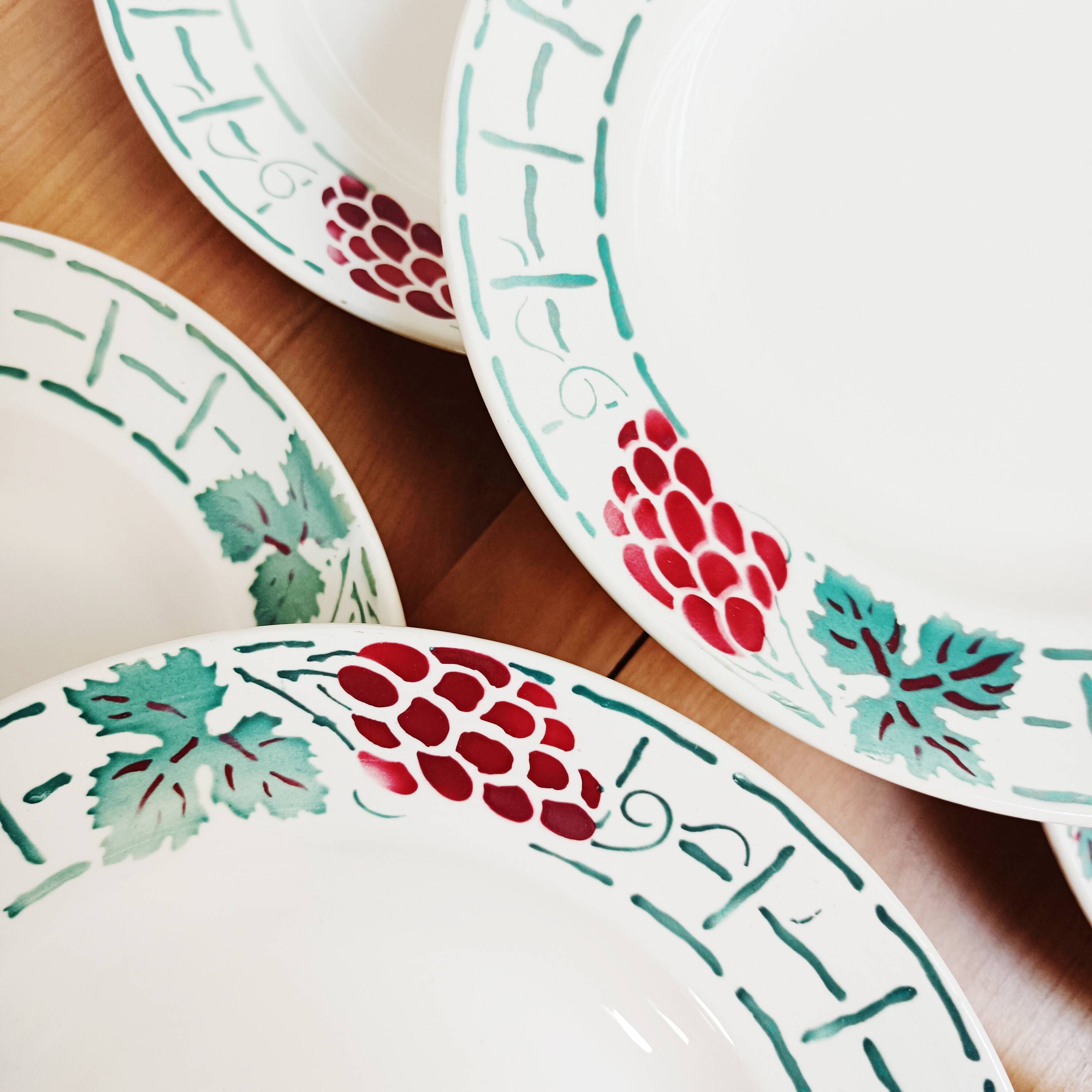 Lot de 4 assiettes creuses Badonviller Meudon