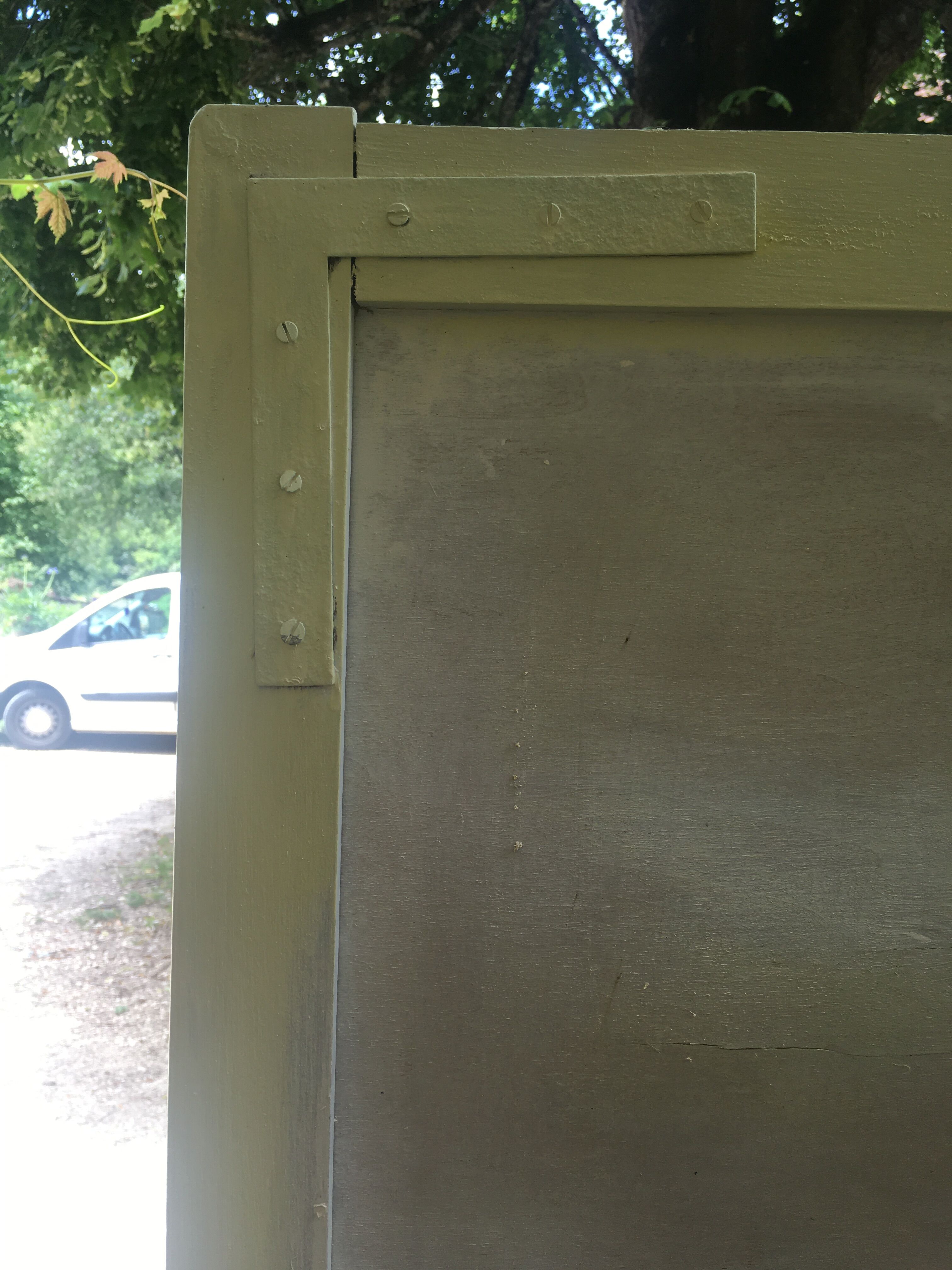 Parisian yellow wooden wardrobe