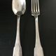 Boulenger cutlery with YR or RY monograms, silver-plated metal