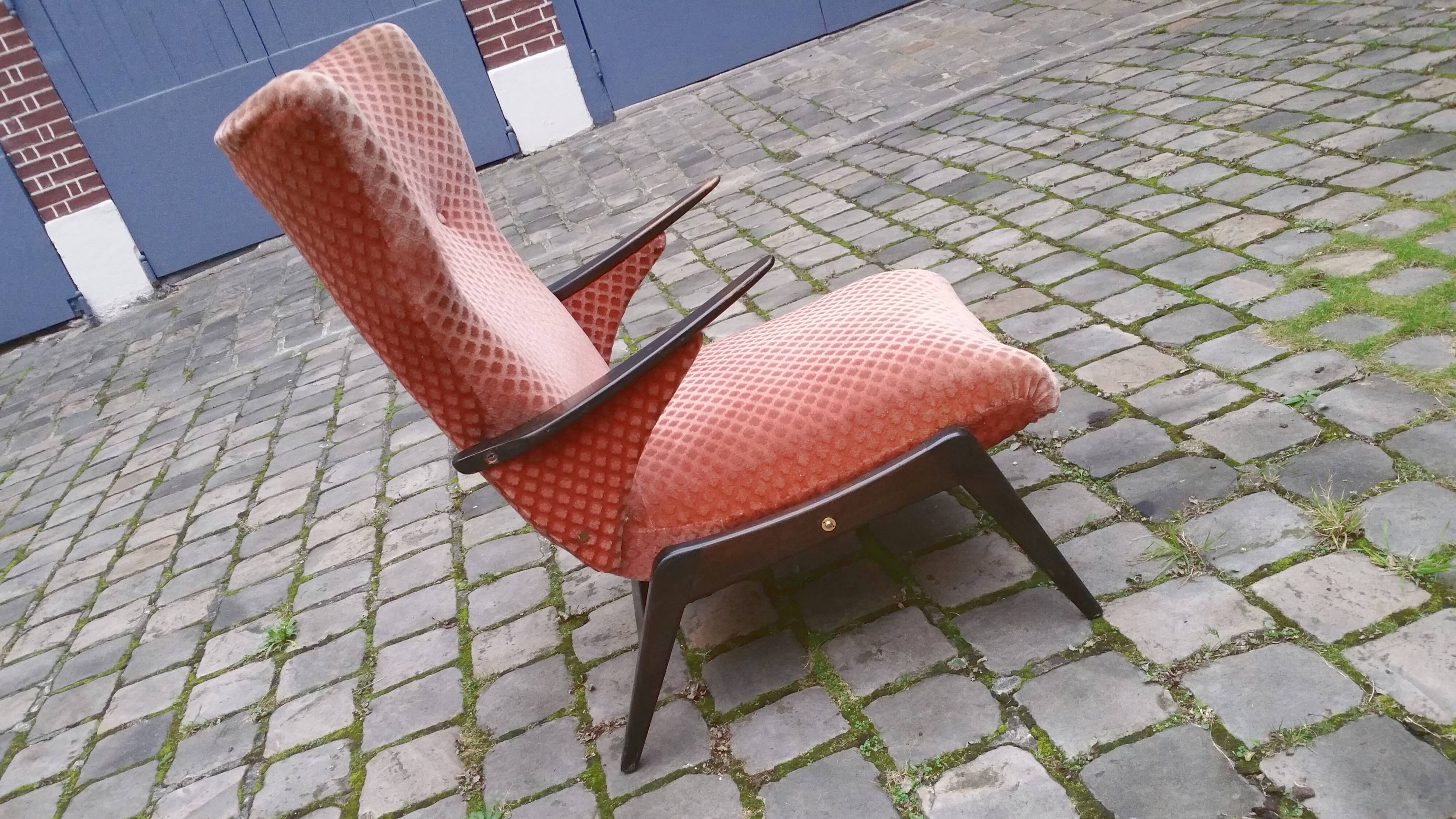 Chair recliner Waing flesh Relax 50 60 vintage years