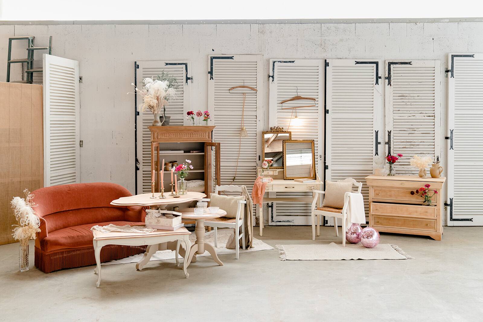 Old wooden pedestal table