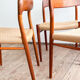 Ensemble de 4 chaises de salle à manger modèle 75 en teck, Niels O. Møller