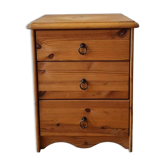 Table de chevet vintage en bois.