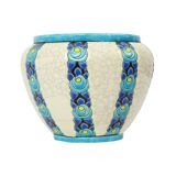 Vase Pot de Fleurs Polychrome Catteau Boch Keramis Art Déco ca. 1922