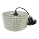 Clear plastic pendant light, diamond point shape, 70s