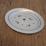 Oval earthenware plate Gien – Anthéor model – Hand-painted decoration