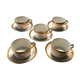 5 Haviland tea cups and sub-cups