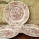 Set of 4 royal art pottery onion blue plates