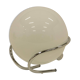 Lampe de table globe en chrome et verre blanc, Italie, années 1970