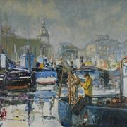 Huile sur Toile « Concarneau », signée S. Blaszczyk – 1991
