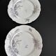 8 porcelain plates and 1 dish CH Pillivuyt & Cie