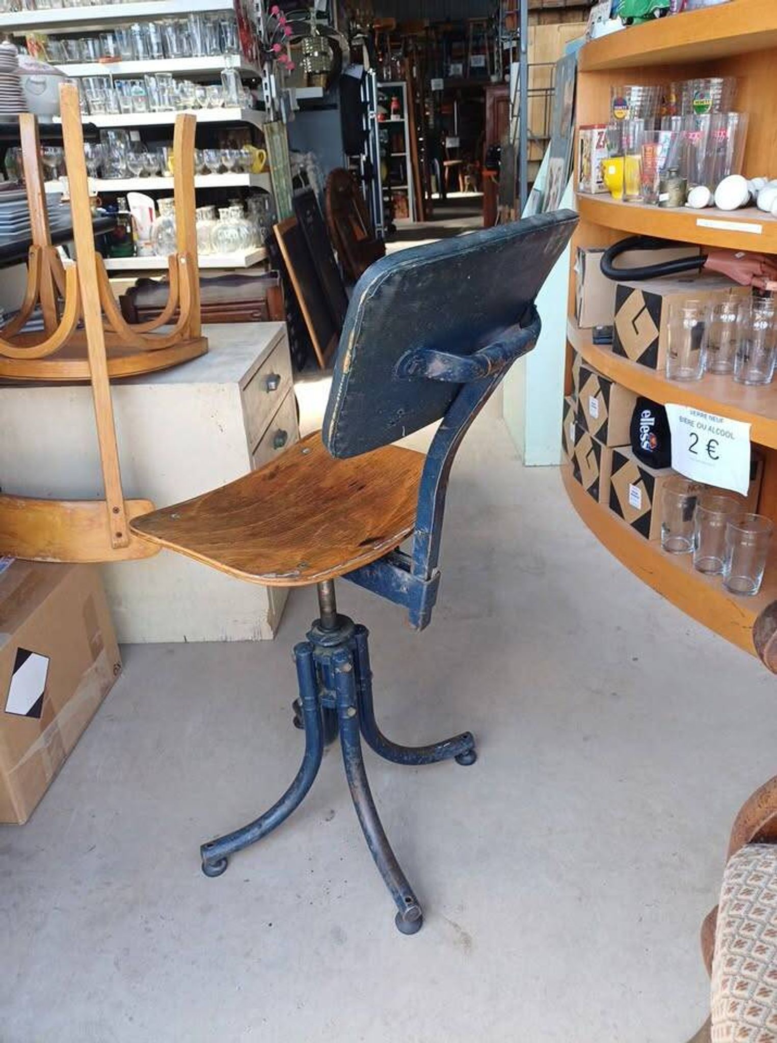 Antique postman's chair from Bienne, 1940/50