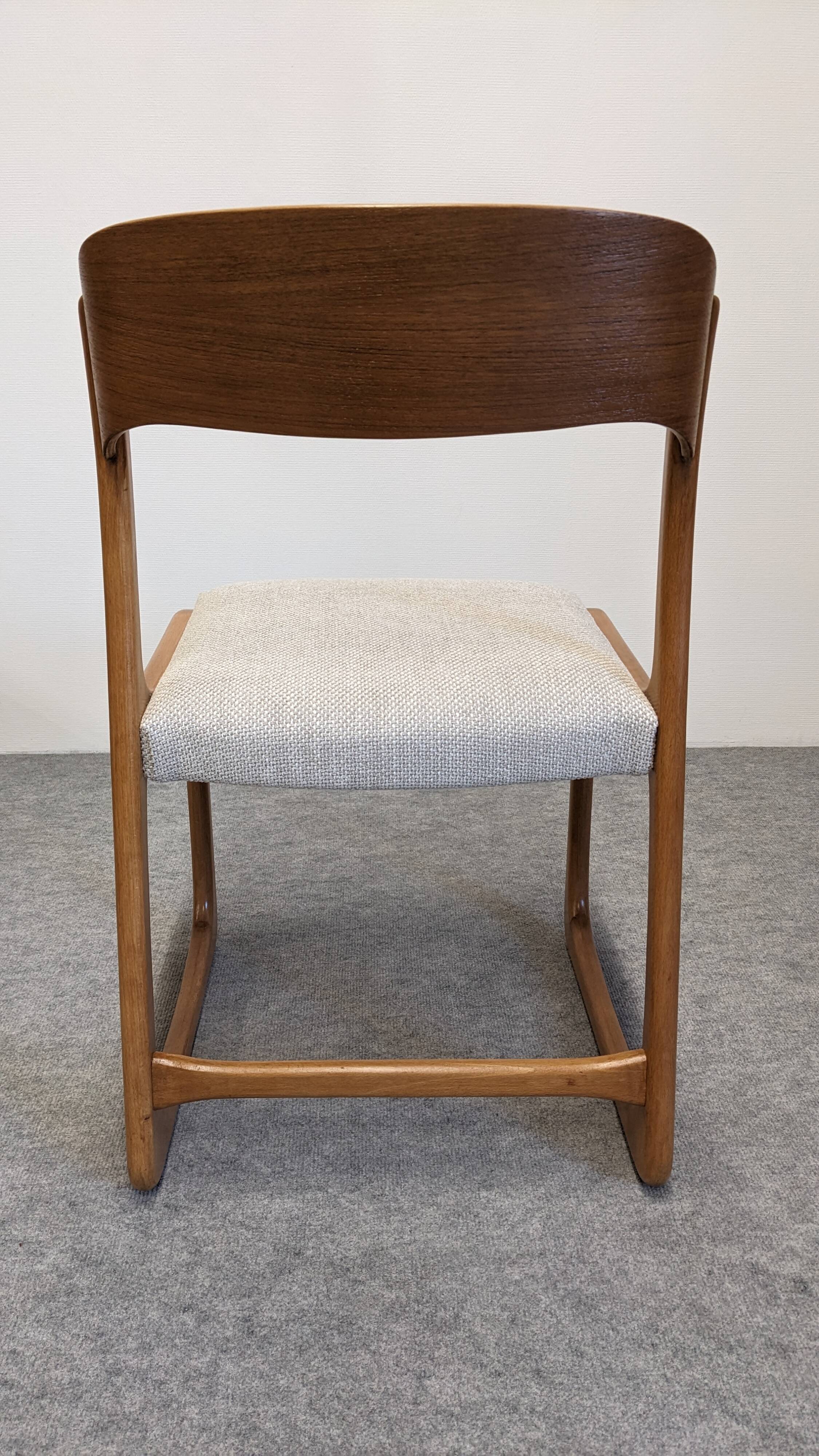 Set of 4 Baumann sled chairs, France circa 1970.