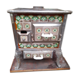 Cook old tile faience metal structure