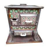 Cook old tile faience metal structure