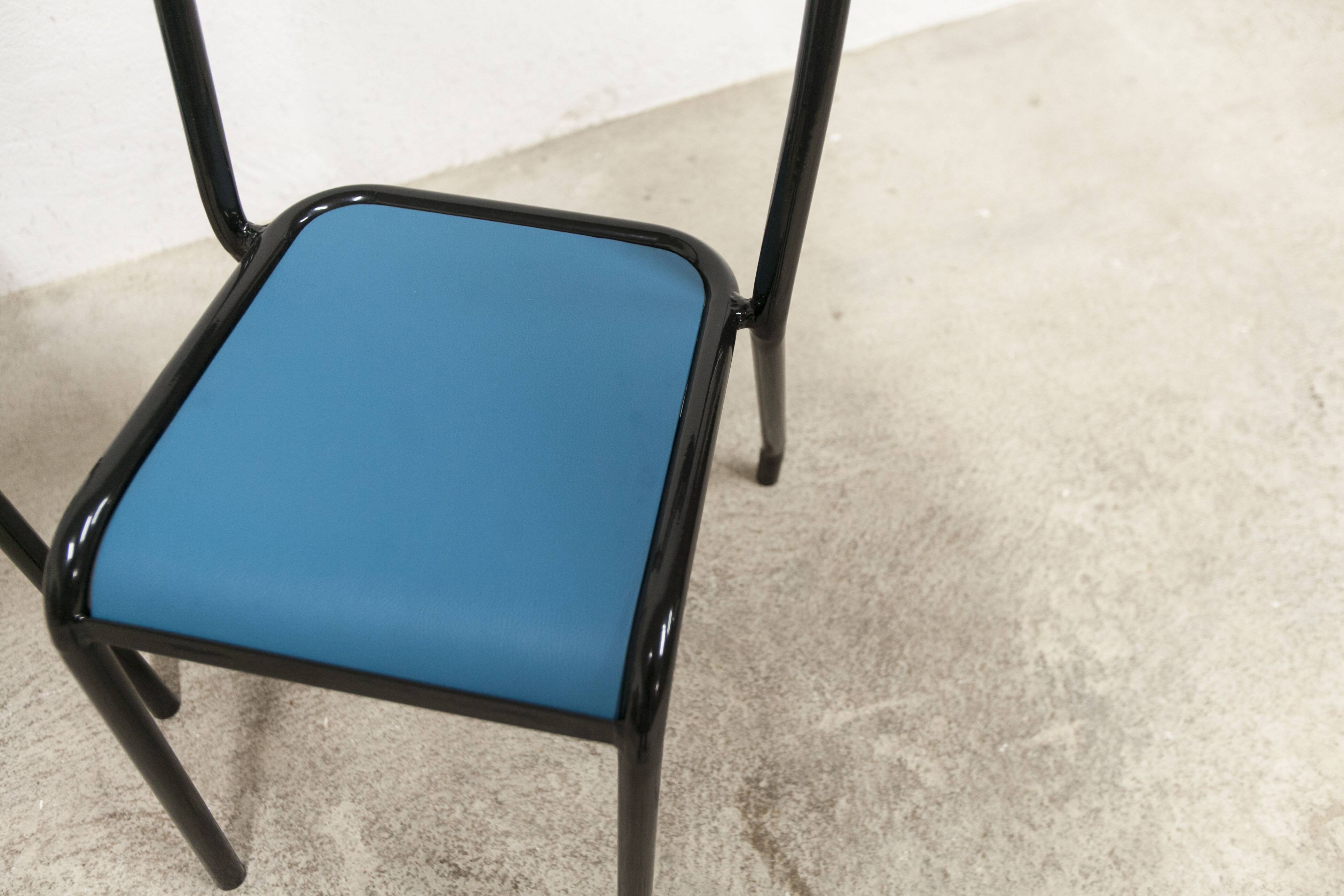 Pair of restored Jean Pauchard Tolix chairs, 1960s