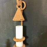 Applique artisanale en corde années 60