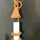 Artisanal rope wall lamp from the 60