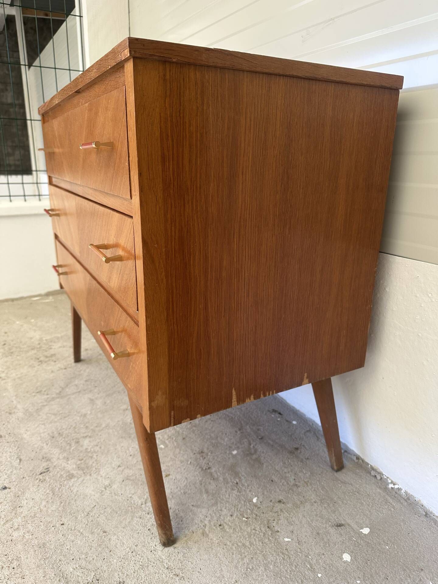 Vintage Scandinavian wooden chest of drawers – 3 drawers – 1960s