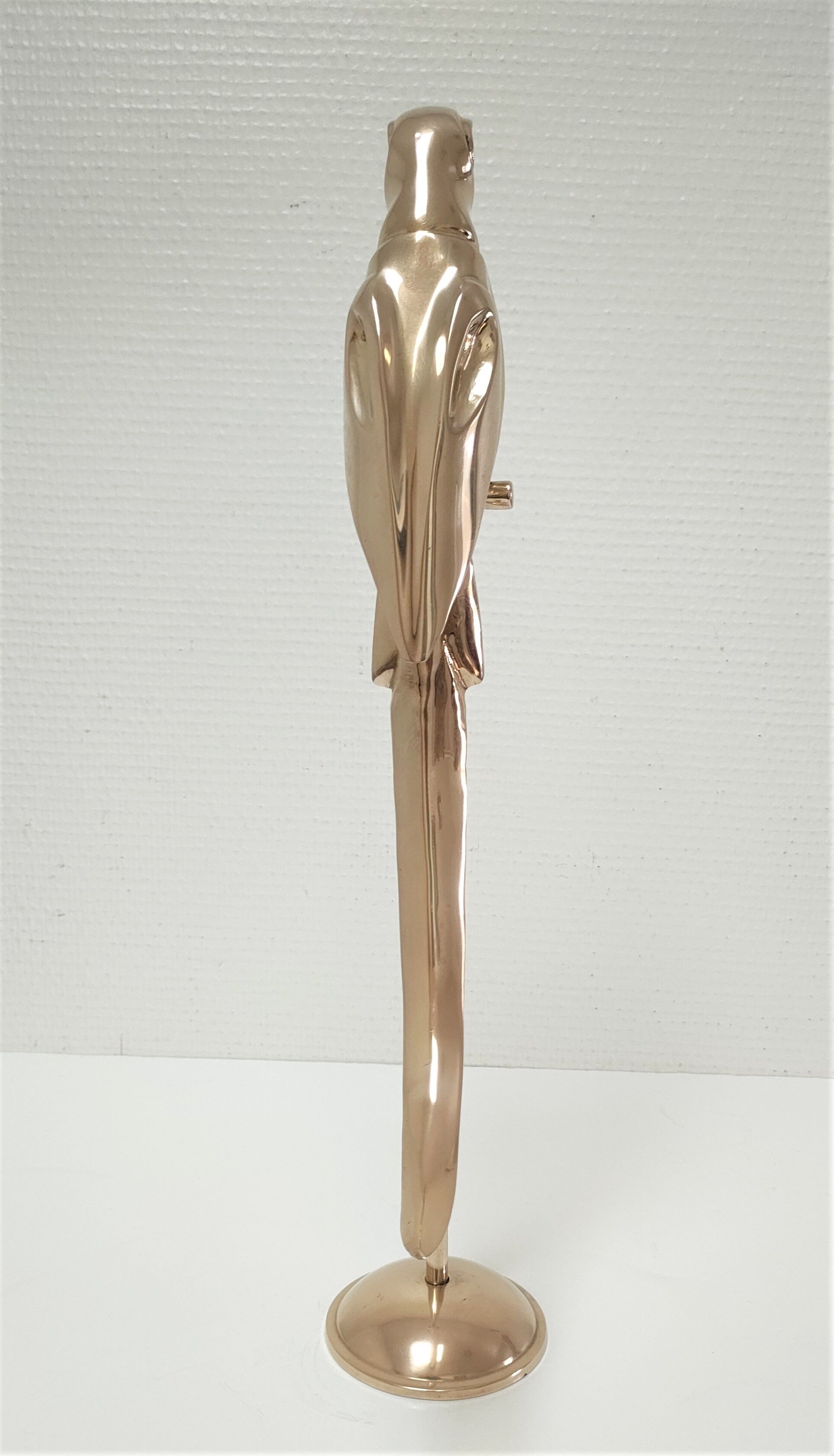 Solid brass parrot perch H. 45 cm 80s