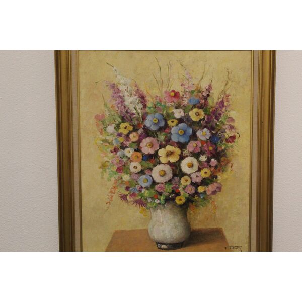 Huile sur toile "Bouquet de fleurs" de Paul Féron | Selency