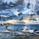 Tableau bord de mer Bretagne Peinture huile sur toile