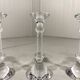 Val St Lambert crystal candle holders Belgium 1990’s
