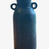 Black ceramic vase