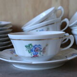 8 cups and their porcelain saucers