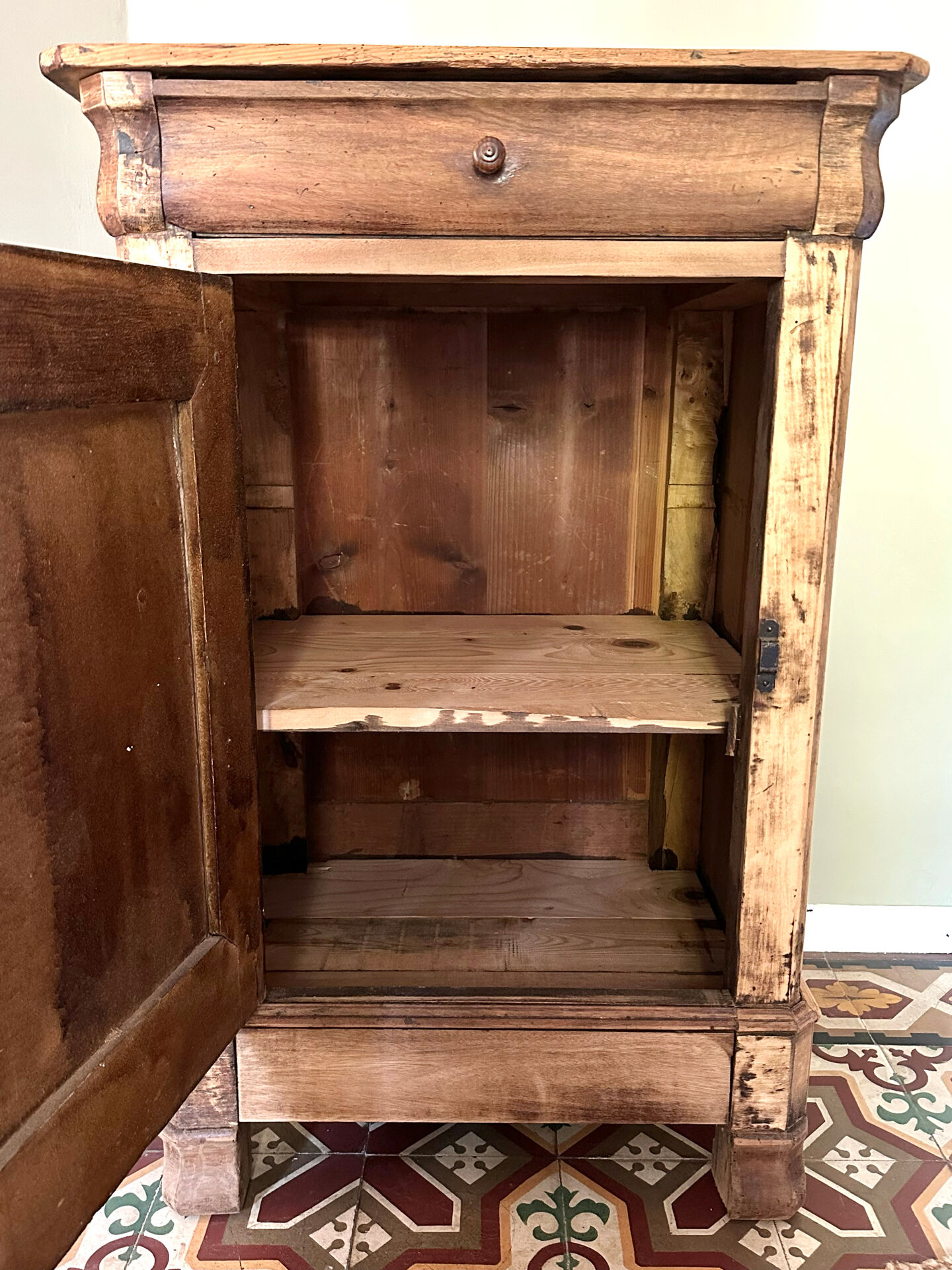 Raw wood sideboard