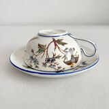 Polychrome ironstone cup "Nella" Jules Veillard Bordeaux (JVB)