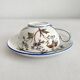 Polychrome ironstone cup "Nella" by Jules Veillard, Bordeaux (JVB)