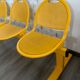 Yellow metal bench