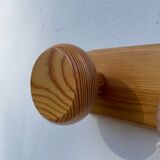 1980 pine wood wall coat rack