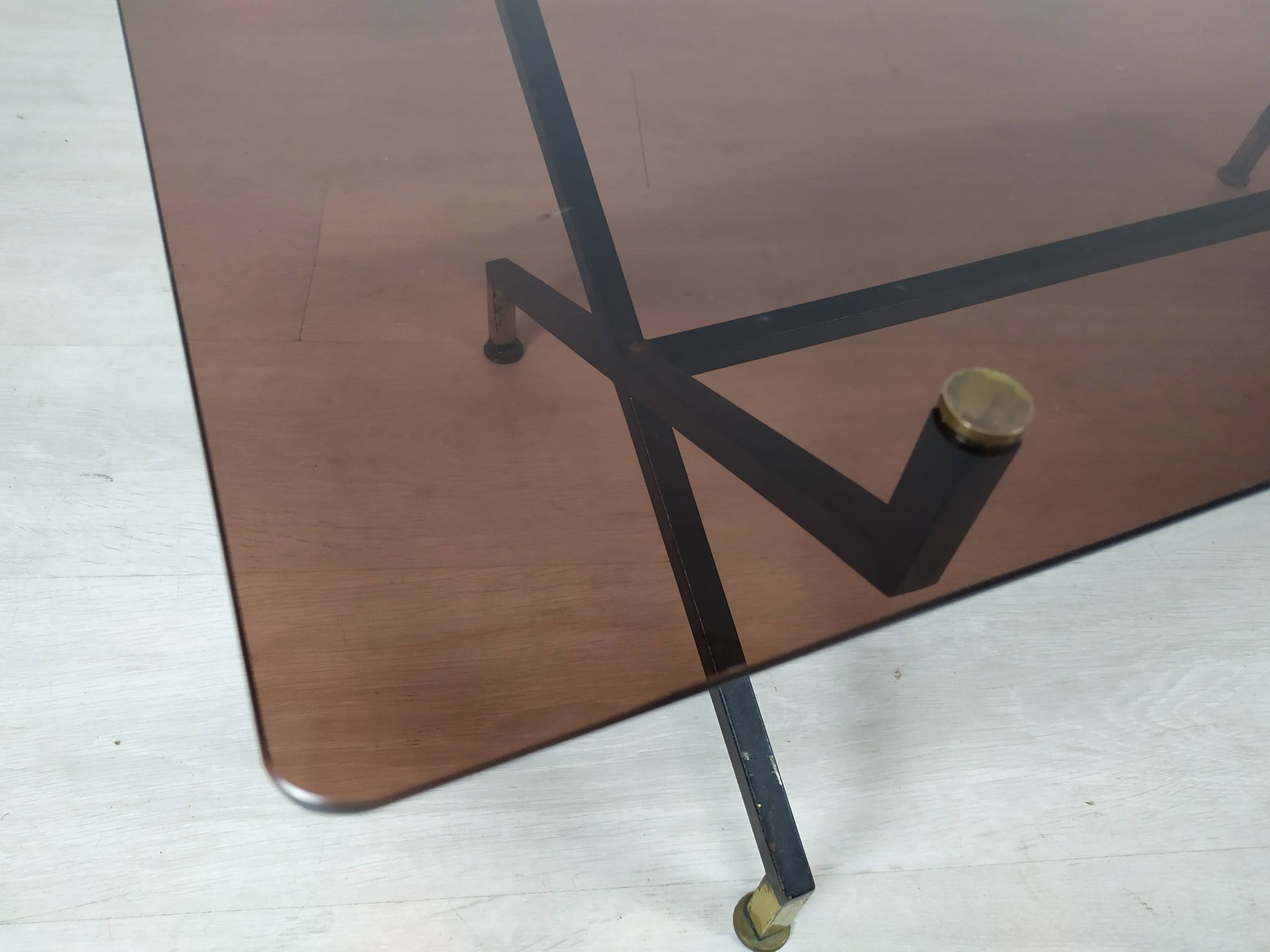 Table basse vintage verre