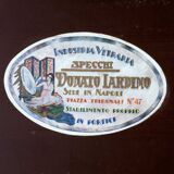 Buffet Art déco italien en noyer et bruyère avec miroir, début du XXe siècle