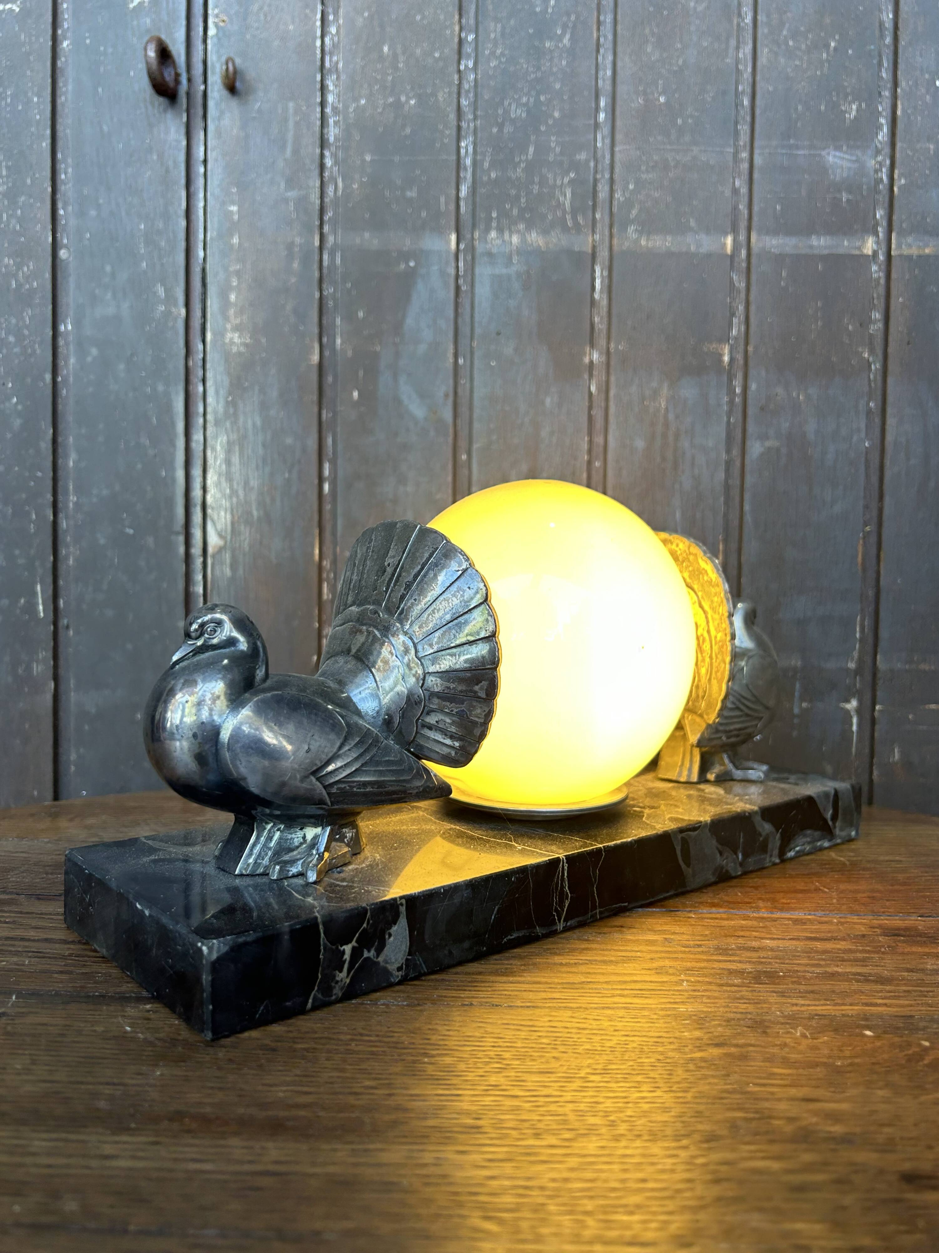 Vintage Art Deco lamp signed Perrina.