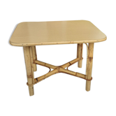 Table basse rectangulaire en rotin