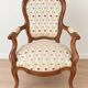 Antique wooden armchair – Louis XV style – floral fabric