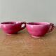 Set of 2 antique pink ceramic mugs