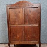 Louis XV style curved bookcase in solid walnut circa 1880-1900