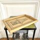 Engraved bamboo rattan plateau