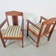 Art Deco Haagse School Armchairs in Oak and Ebony, 1920s, Set of 2