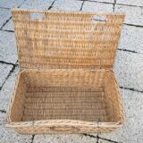 Old wicker trunk