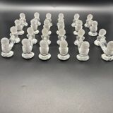 12 Baccarat crystal knife holders, Houdon model, 19th century.