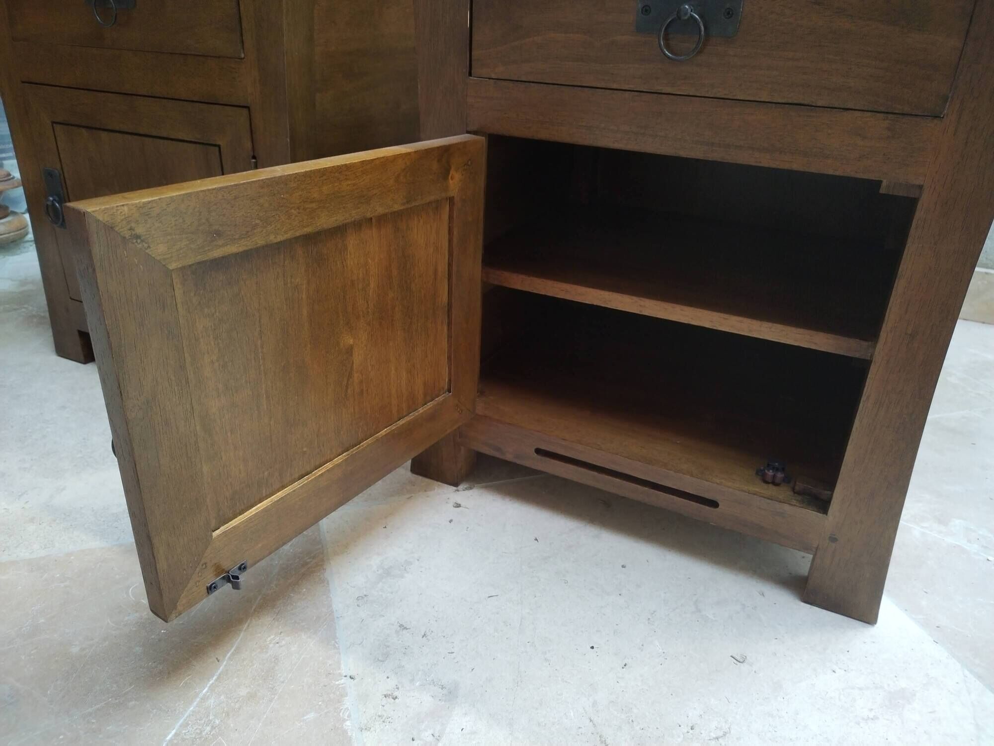 Set of 2 Indonesian bedside tables