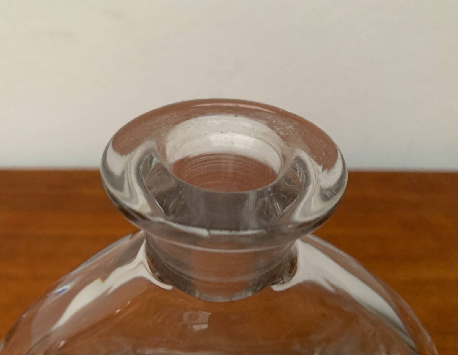 Bouteille en verre suédoise vintage d'Orrefors